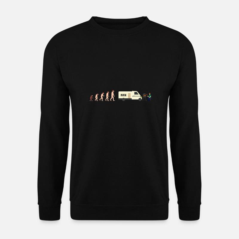 Evolution Camper Sommer Lustige Geschenkidee - Unisex Pullover - Schwarz