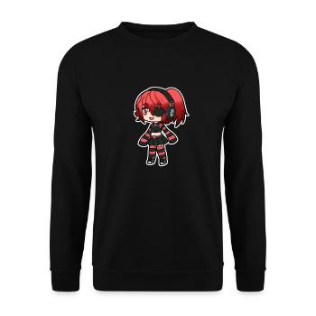Red Emo Pirate Kid - Unisex Sweatshirt - black - Front - Alina (178cm) & Michal (187cm)