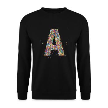 A - Unisex Pullover - Schwarz - Vorne - Alina (178cm) & Michal (187cm)