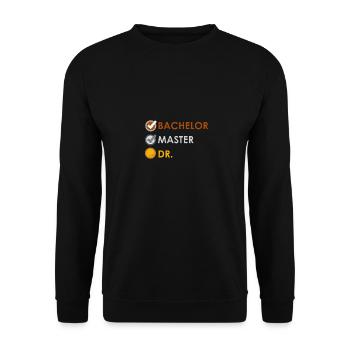 Étudiant Bachelor Master Dr Funny idée cadeau - Sweat-shirt Unisexe - noir - Devant - Alina (178cm) & Michal (187cm)
