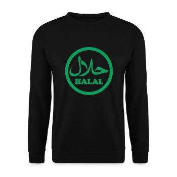 Halal Wallah - Unisex Pullover - Schwarz - Vorne - Alina (178cm) & Michal (187cm)