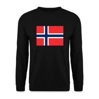 Drapeau de la Norvège 🇳🇴 - Sweat-shirt Unisexe - noir - Devant - Alina (178cm) & Michal (187cm)