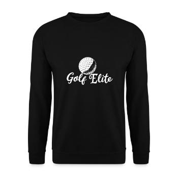 Golf Elite Golfer Lustige Geschenkidee - Unisex Pullover - Schwarz - Vorne - Alina (178cm) & Michal (187cm)
