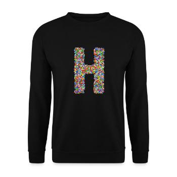 H - Unisex Sweatshirt - black - Front - Alina (178cm) & Michal (187cm)