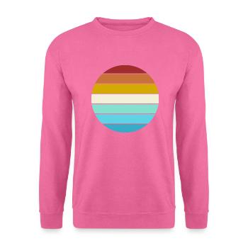 Retro Farben Kreis Universeller Hintergrund - Unisex Pullover - Pink - Vorne