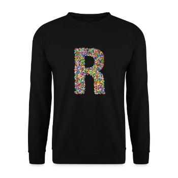R - Sweat-shirt Unisexe - noir - Devant - Alina (178cm) & Michal (187cm)