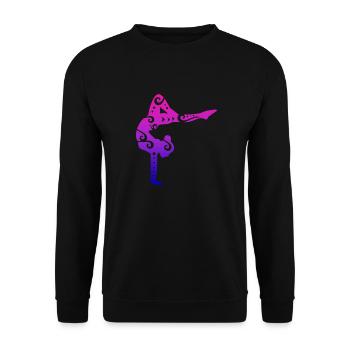 Gymnastics girl gymnast yoga pose gift - Unisex Sweatshirt - black - Front - Alina (178cm) & Michal (187cm)