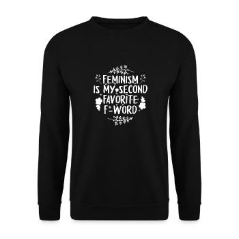Feminismus | Feminist Feministin Feminin Geschenke - Unisex Pullover - Schwarz - Vorne - Alina (178cm) & Michal (187cm)