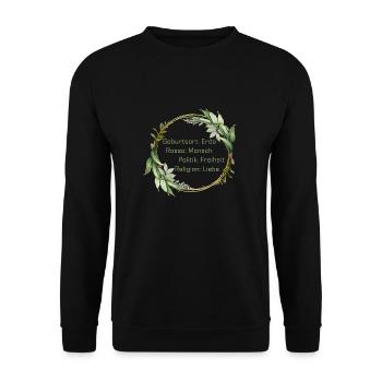 Alle haben das Recht zu leben - black lives matter - Unisex Pullover - Schwarz - Vorne - Alina (178cm) & Michal (187cm)