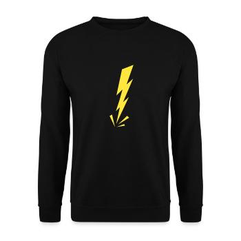 Lightning Thunder Lightning Angry idée cadeau d'avertissement - Sweat-shirt Unisexe - noir - Devant - Alina (178cm) & Michal (187cm)