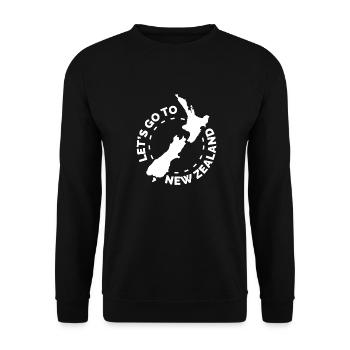 Nouvelle-Zélande Allons en Nouvelle-Zélande idée cadeau - Sweat-shirt Unisexe - noir - Devant - Alina (178cm) & Michal (187cm)