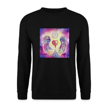 Le cœur de la diversité - Sweat-shirt Unisexe - noir - Devant - Alina (178cm) & Michal (187cm)