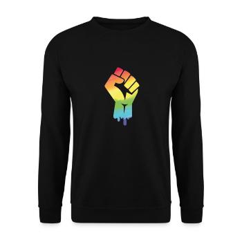 Faust Revolution lgbt Gay Pride month - Unisex Pullover - Schwarz - Vorne - Alina (178cm) & Michal (187cm)