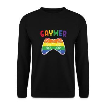 Gaymer Gay lgbt Pride Month gift - Unisex Sweatshirt - black - Front - Alina (178cm) & Michal (187cm)