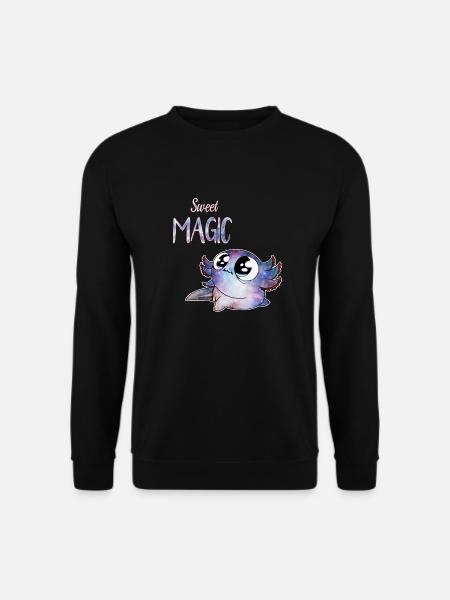 sweet magic axolotl - Unisex Pullover - Schwarz