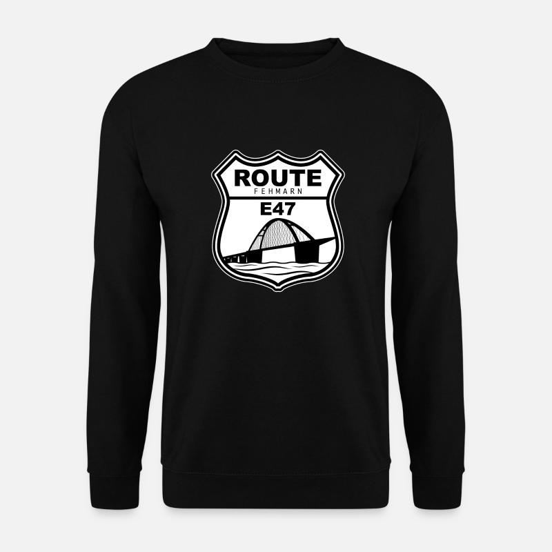 Route E47 Fehmarn - Unisex Sweatshirt - black