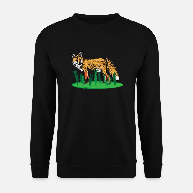 Rotfuchs / Red Fox Design I - Unisex Sweatshirt - black