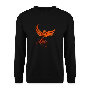 Ägypten Symbol Phönix Geschenkidee - Unisex Pullover - Schwarz - Vorne - Alina (178cm) & Michal (187cm)