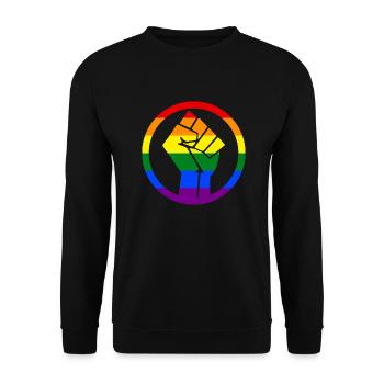 Rainbow Fist - Unisex Pullover - Schwarz - Vorne - Alina (178cm) & Michal (187cm)