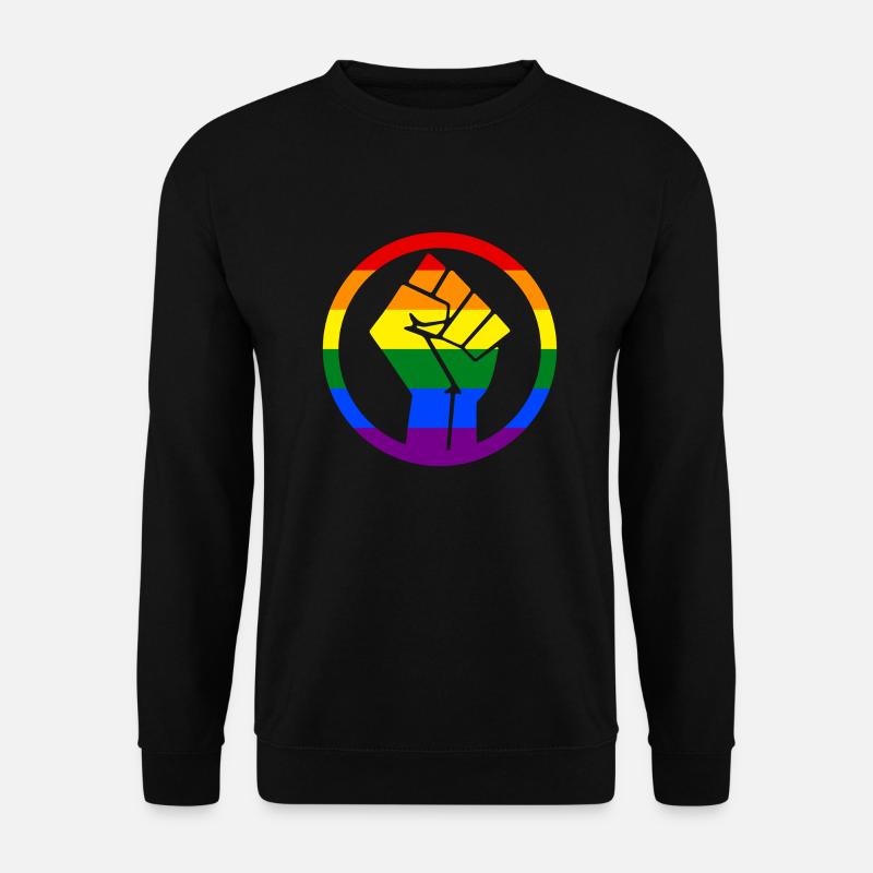 Rainbow Fist - Unisex Pullover - Schwarz