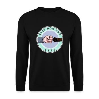 Best Dog Dad Ever - Dark Shirts Edition - Unisex Pullover - Schwarz - Vorne - Alina (178cm) & Michal (187cm)