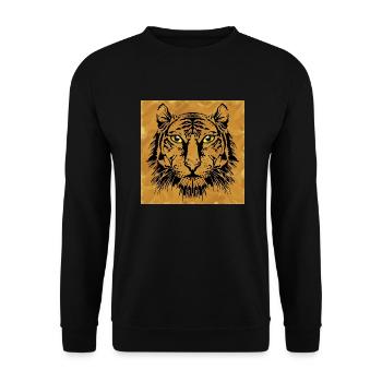 Tiger - Unisex Pullover - Schwarz - Vorne - Alina (178cm) & Michal (187cm)