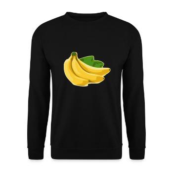 Bananen - Unisex Pullover - Schwarz - Vorne - Alina (178cm) & Michal (187cm)