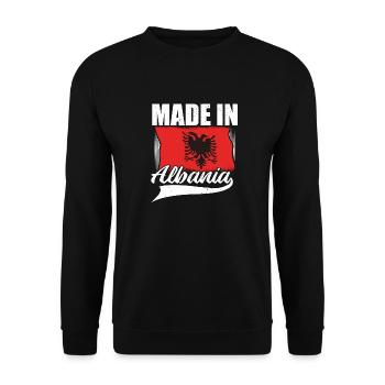 Albaner | Kosovo Albanien Balkan Alban Geschenke - Unisex Pullover - Schwarz - Vorne - Alina (178cm) & Michal (187cm)