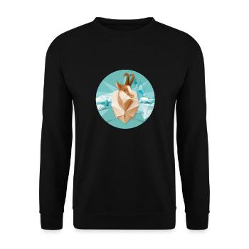 Gams Icon - Unisex Sweatshirt - black - Front - Alina (178cm) & Michal (187cm)