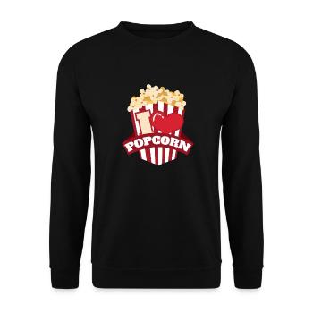 I Love Popcorn Kids Idée cadeau drôle - Sweat-shirt Unisexe - noir - Devant - Alina (178cm) & Michal (187cm)