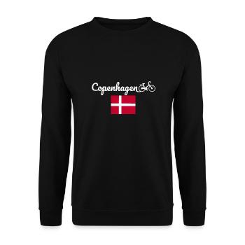 Bike Copenhagen Denmark Bike Fan Geschenkidee - Unisex Pullover - Schwarz - Vorne - Alina (178cm) & Michal (187cm)