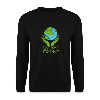 Jour de la terre aime votre cadeau d'amant de mère nature - Sweat-shirt Unisexe - noir - Devant - Alina (178cm) & Michal (187cm)