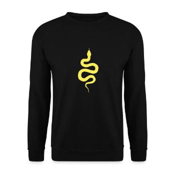 yellow snake - Unisex Sweatshirt - black - Front - Alina (178cm) & Michal (187cm)