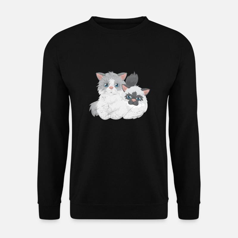 Ragdoll-Katzenpaar Katzenliebhaber Geschenkidee - Unisex Pullover - Schwarz