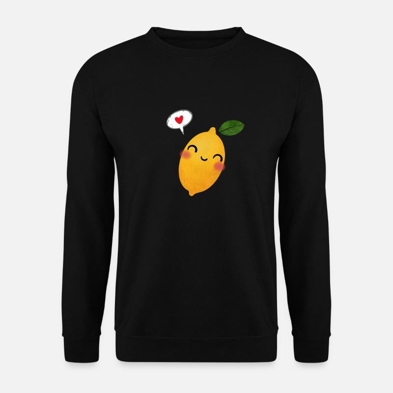 GLÜCKLICHE ZITRONE - Unisex Pullover - Schwarz
