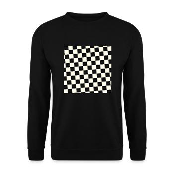 Checkerboard Mask | Mouthguard - Unisex Sweatshirt - black - Front - Alina (178cm) & Michal (187cm)