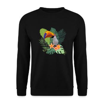 tropical - Sweat-shirt Unisexe - noir - Devant - Alina (178cm) & Michal (187cm)