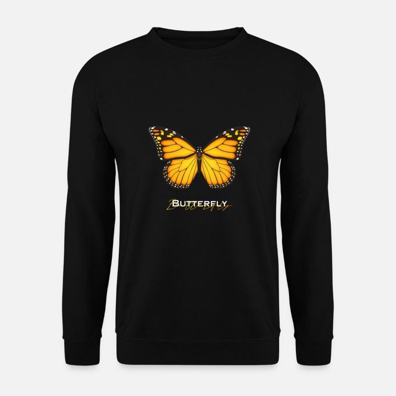 Butterfly orange - Unisex Pullover - Schwarz