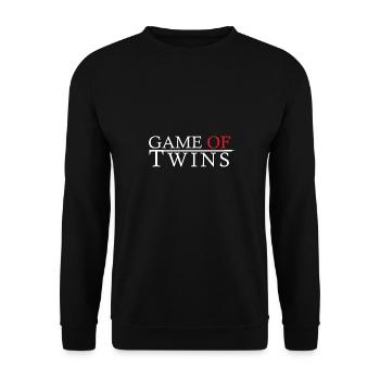 Game of Twins twins Funny gift idea - Unisex Sweatshirt - black - Front - Alina (178cm) & Michal (187cm)