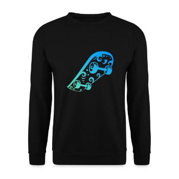 Maori Skateboard Lover Tribal Tattoo Gift - Unisex Sweatshirt - black - Front - Alina (178cm) & Michal (187cm)