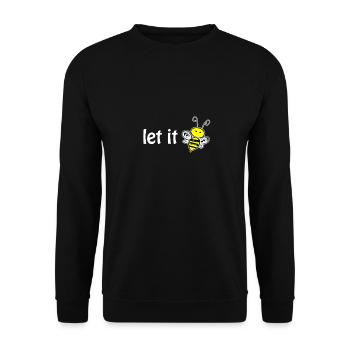 let it bee - Unisex Pullover - Schwarz - Vorne - Alina (178cm) & Michal (187cm)