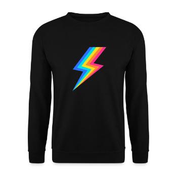 Rainbow Lightning - Sweat-shirt Unisexe - noir - Devant - Alina (178cm) & Michal (187cm)