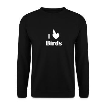 Oiseau oiseaux éleveurs d’oiseaux Proverbe Perruches - Sweat-shirt Unisexe - noir - Devant - Alina (178cm) & Michal (187cm)