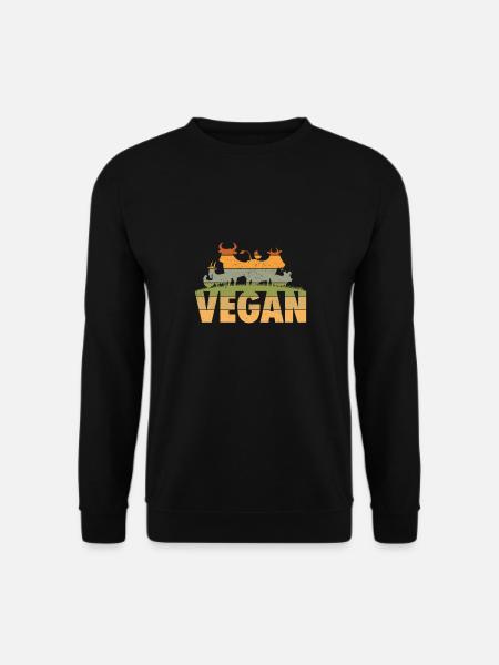 Veganer | Tierschutz Vegan Veganerin Geschenkideen - Unisex Pullover - Schwarz