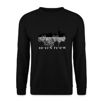 La ville de New York - Sweat-shirt Unisexe - noir - Devant - Alina (178cm) & Michal (187cm)