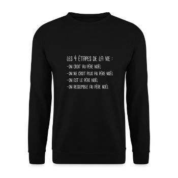 Croire au père noël - Sweat-shirt Unisexe - noir - Devant - Alina (178cm) & Michal (187cm)