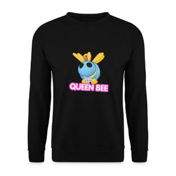 Queen Bee Cartoon - Unisex Sweatshirt - black - Front - Alina (178cm) & Michal (187cm)
