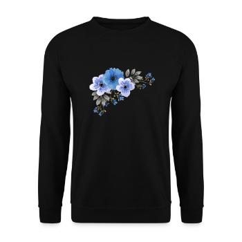 Flowers - Sweat-shirt Unisexe - noir - Devant - Alina (178cm) & Michal (187cm)