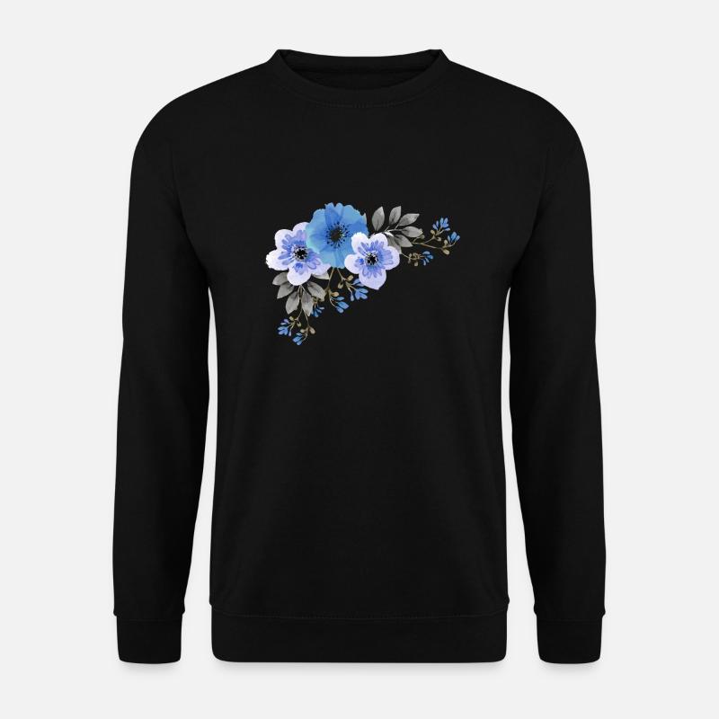 Flowers - Unisex Pullover - Schwarz