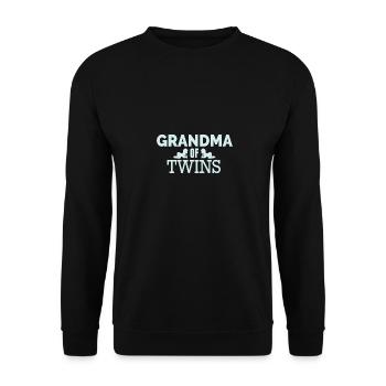 Twins Grandma of twins twins gift idea - Unisex Sweatshirt - black - Front - Alina (178cm) & Michal (187cm)